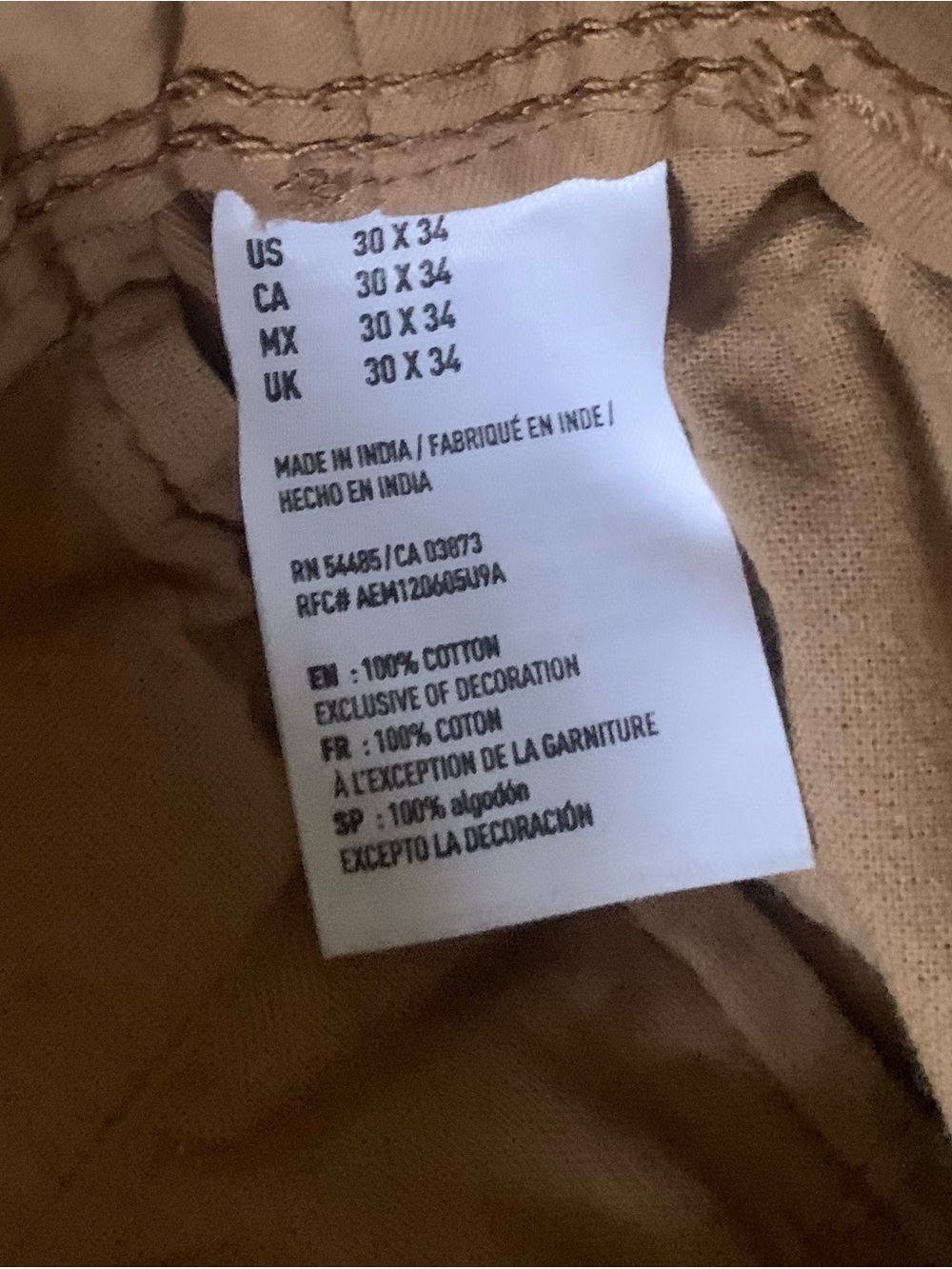 American Eagle Outfitters Men's Brown Chino Pants - Picture 4 of 4